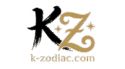 K-Zodiac Logo featuring stylized KZ letters with constellations, representing the fusion of Korean Zodiac and Western Astrology.